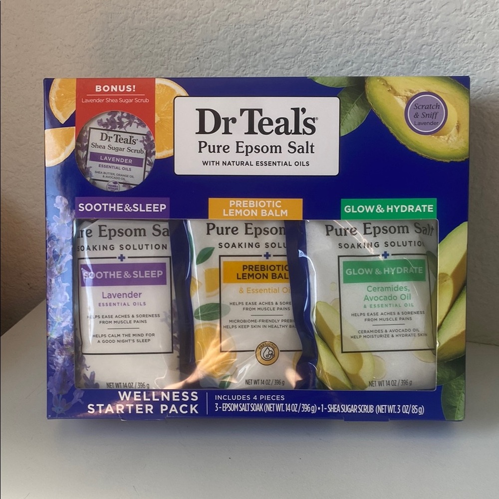 Epsom Salt Wellness Starter Pack - Lavender, Lemon Balm, Avocado Oil soaks